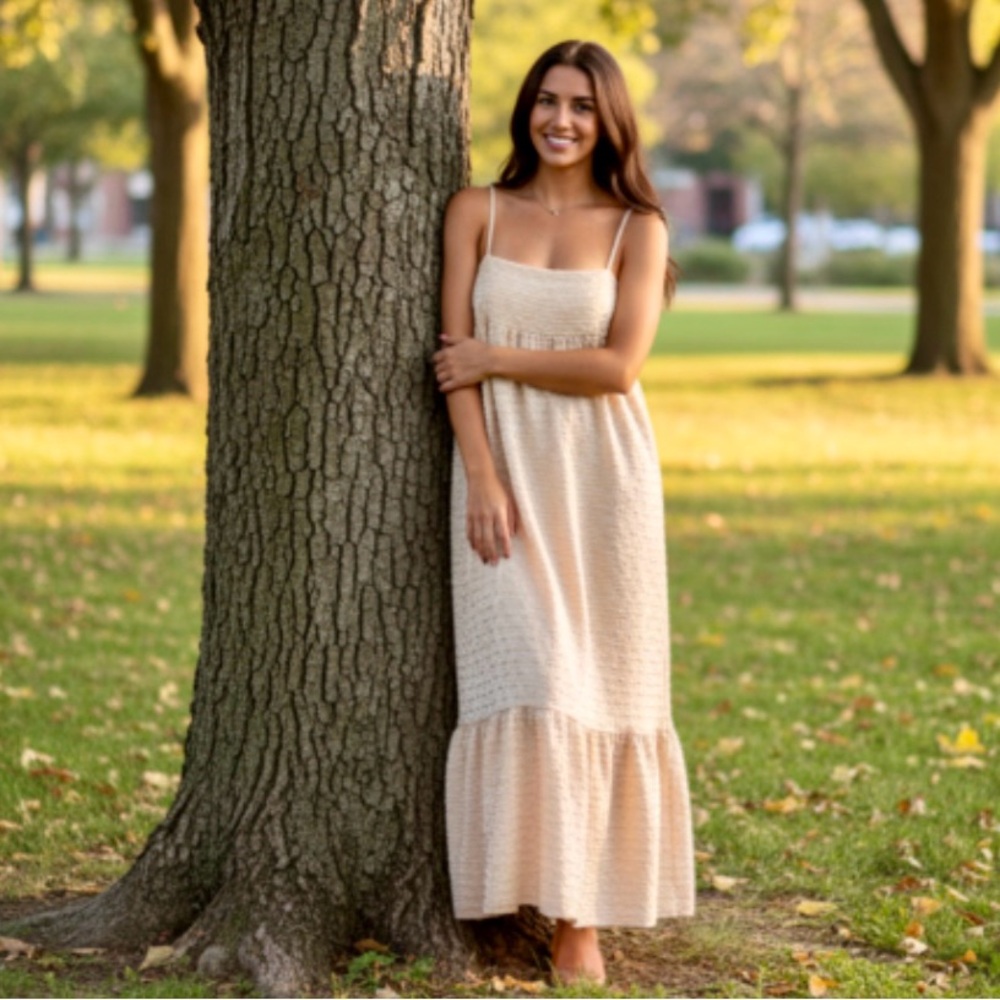 Kika Vargas By Target Textured Empire Waist midi Dress - Picture 4 of 13